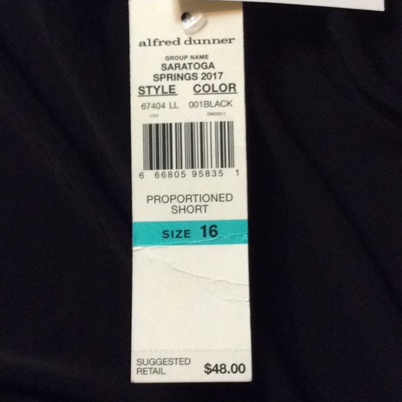 Alfred dunner Classic fit pant, black, size 16. - Picture 5 of 6